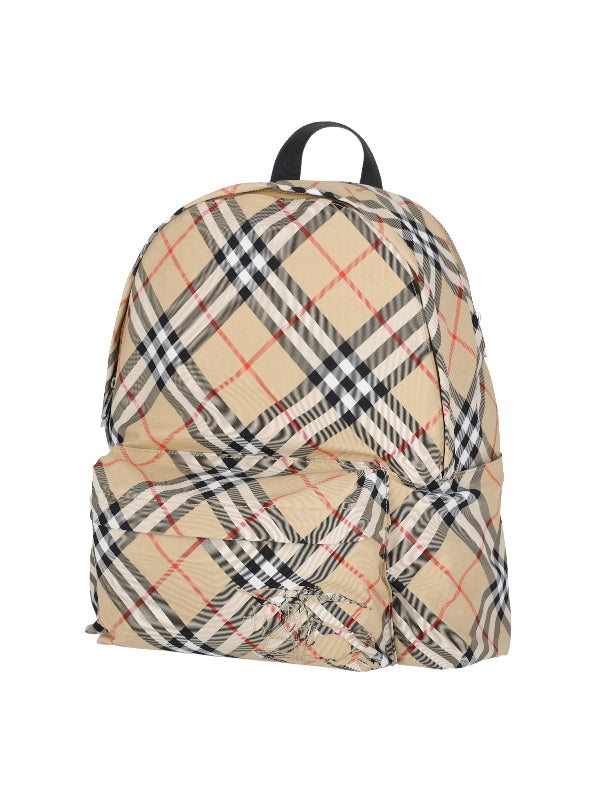 Check Pattern Pocket Backpack