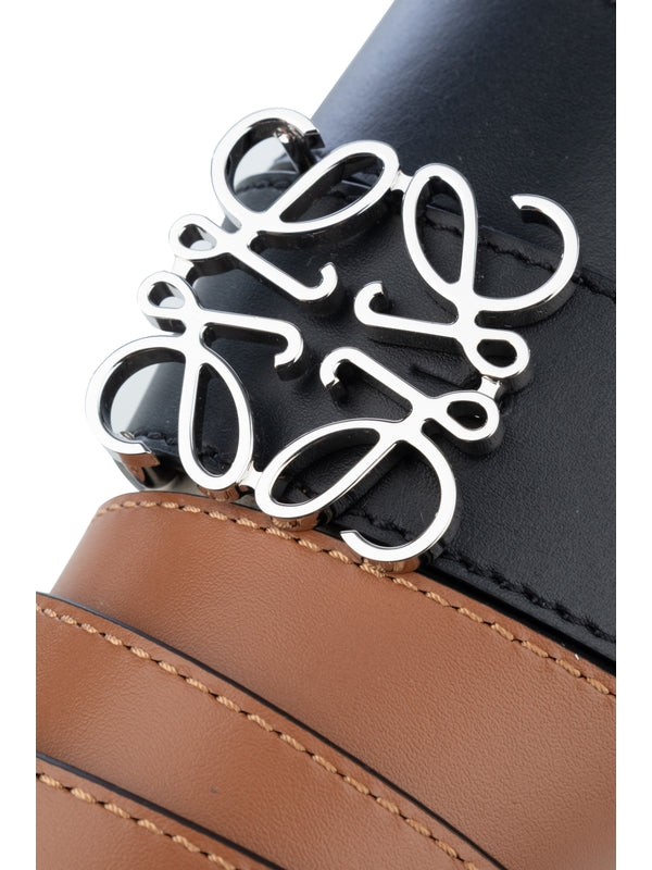 Anagram Buckle Leather Belt