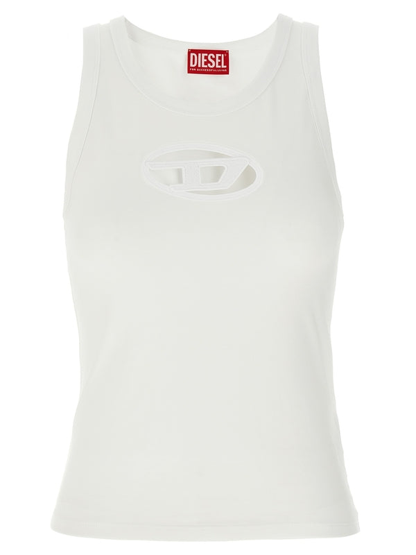 T-Lynys-Od Cut-Out Logo Sleeveless Top