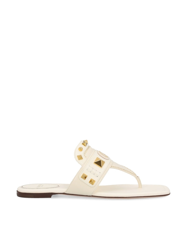 Valentino White Flip Flops