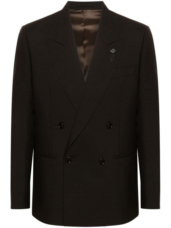 Boutonniere Pin Wool Tailored Jacket
