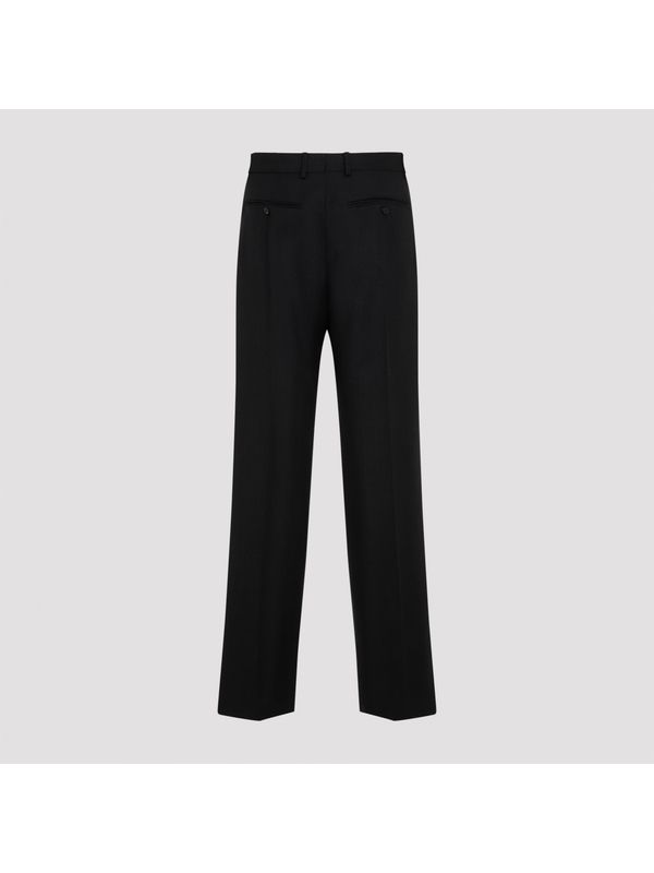 Black Wool Tailored Pants