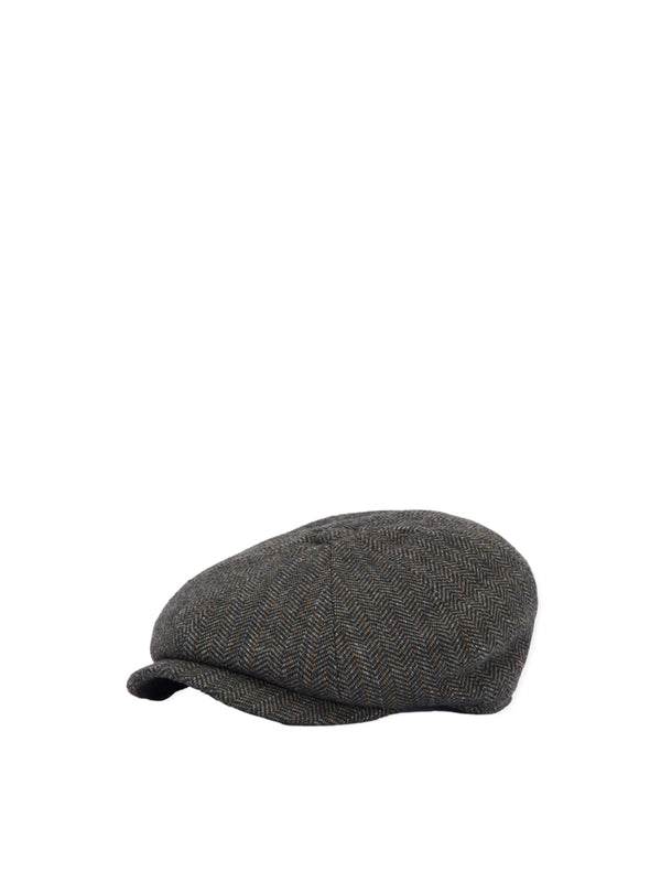 Grey Cotton Newsboy Cap