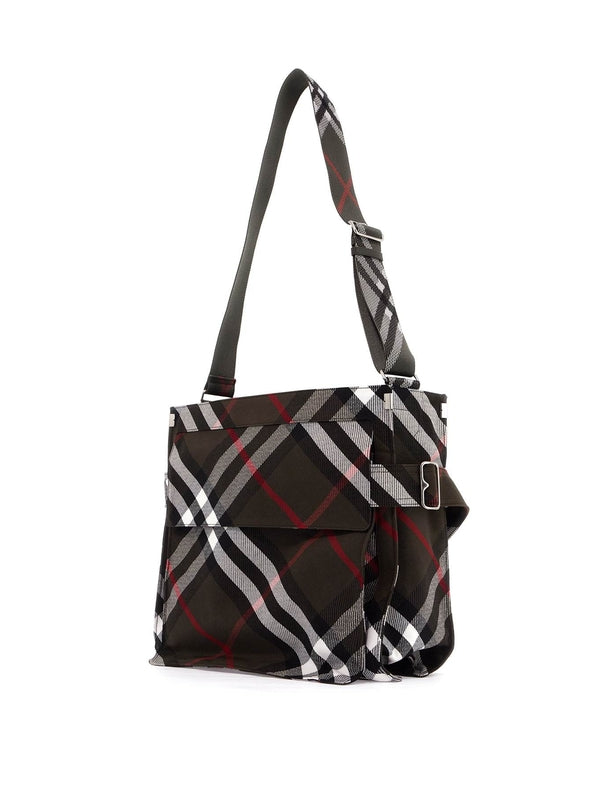 Check Pattern Canvas Medium Tote Bag