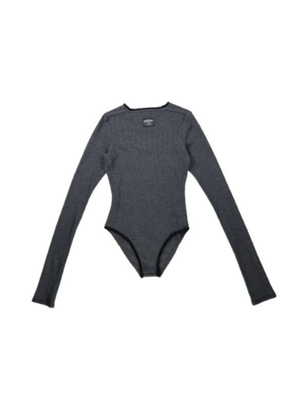 Label Patch Ribbed Bodysuit