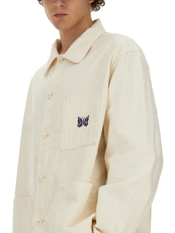 Logo Embroidered Cotton Shirt