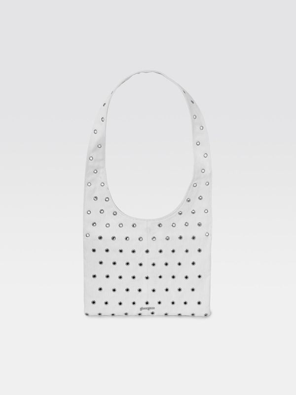 Canvas Eyelet Denim Tote Bag