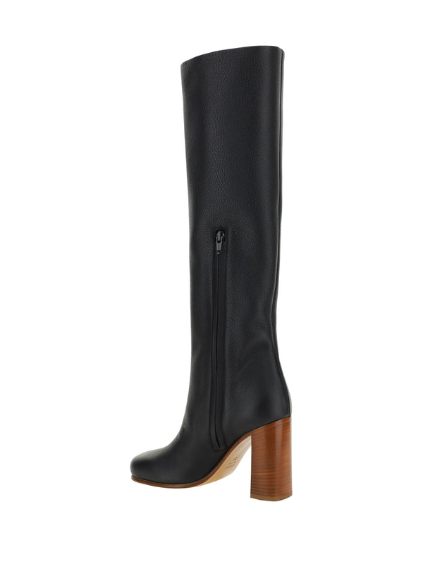 Willow Zipper Calfskin High
  Boots