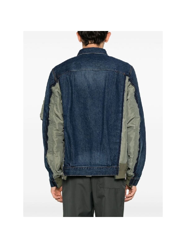 ナイロンインサートデニムトラッカージャケット