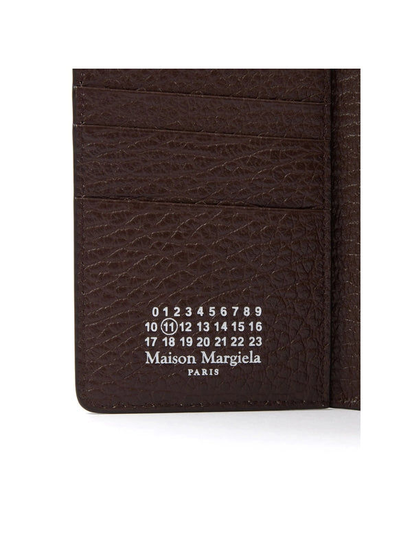 Four Stitch Flap Leather Cardholder