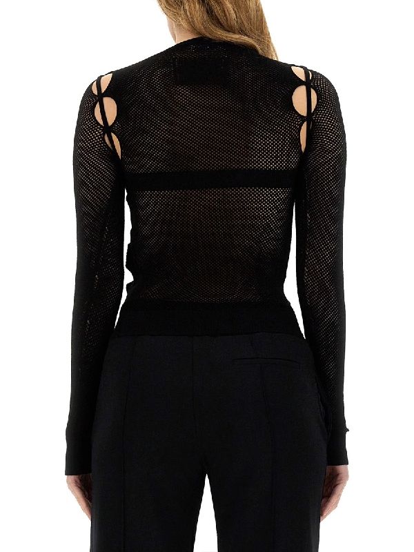 Arrow Cutout Fishnet Top