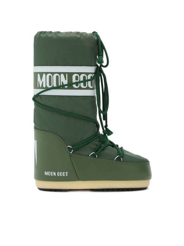 Moon Boot Green Lace-Up Boots
