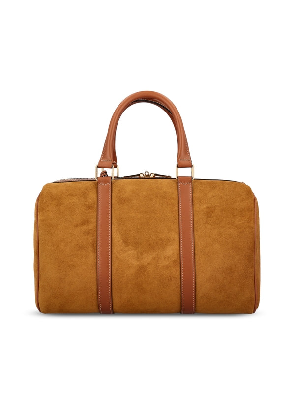 Suede Calfskin Boston Bag