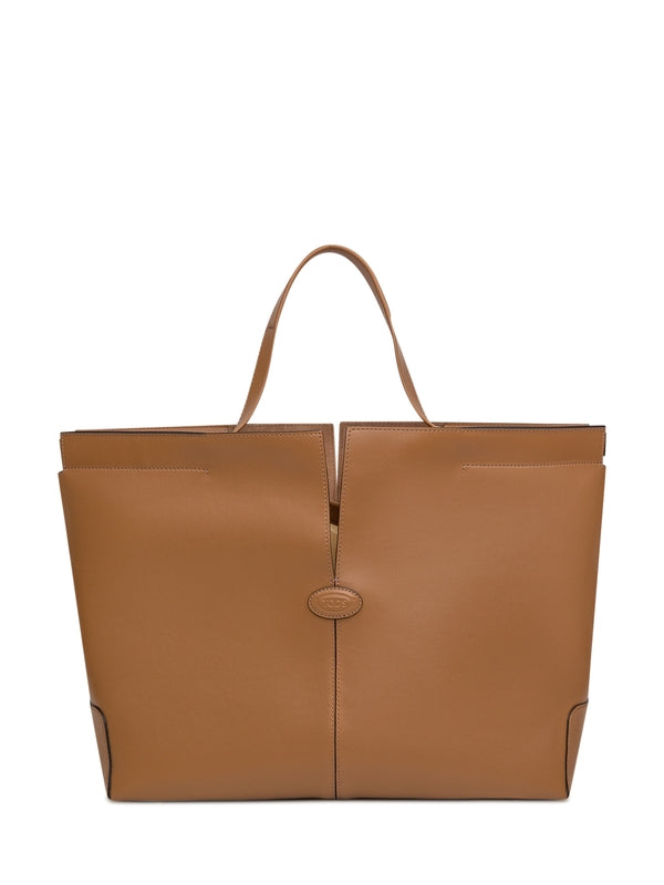 Di Logo Leather Tote Bag