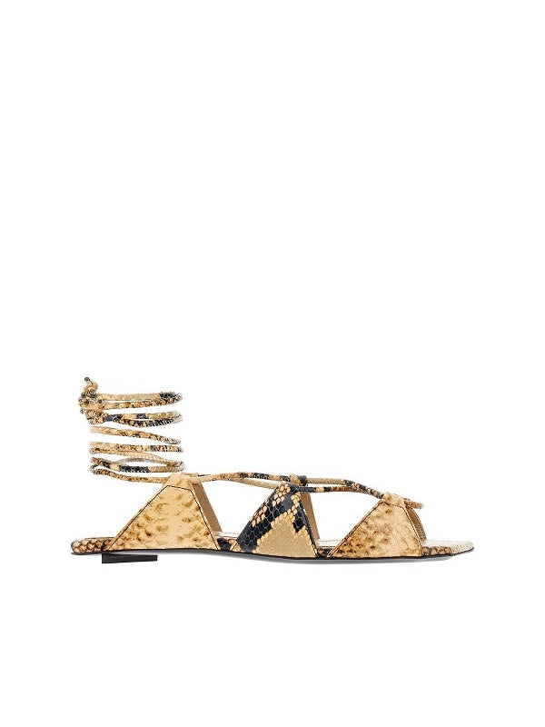 Animal Effect Strap Low Sandals