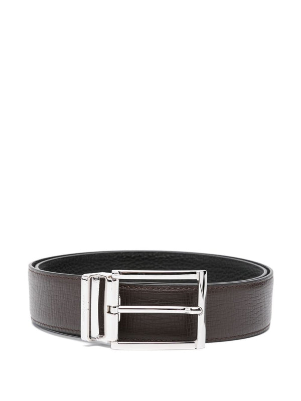 Square Buckle Leather Belt