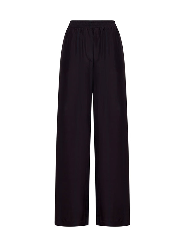 Wide Banding Silk Pants