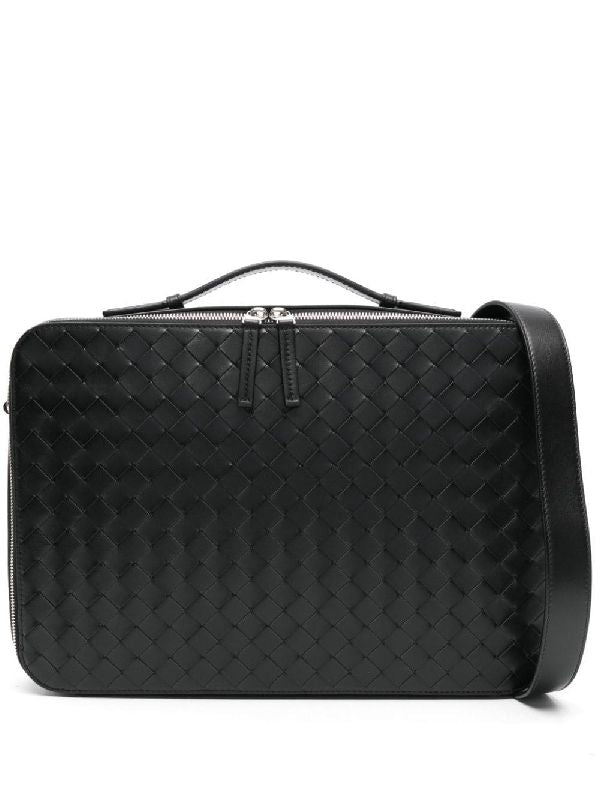 Bottega Veneta Getaway Black Brief Case