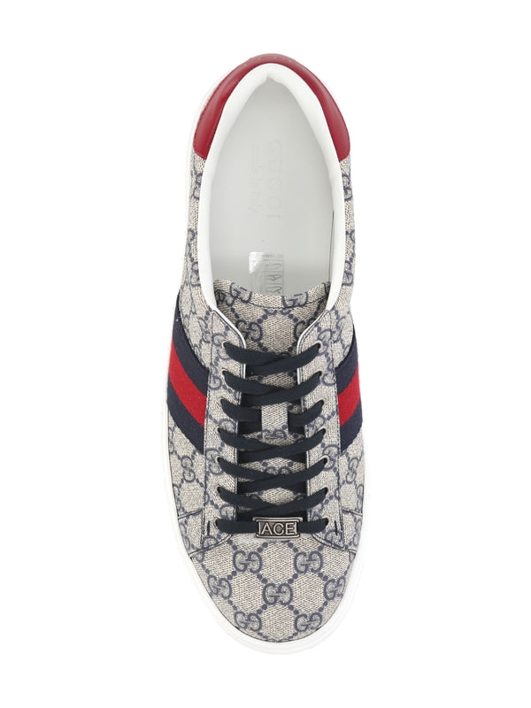 Ace Logo Pattern Sneakers