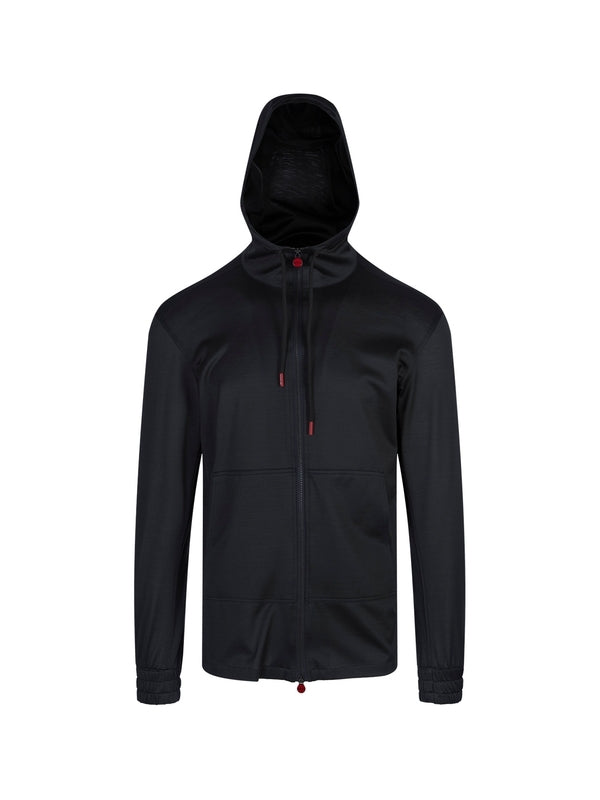 Drawstring Logo Hoodie Zip-Up Jacket