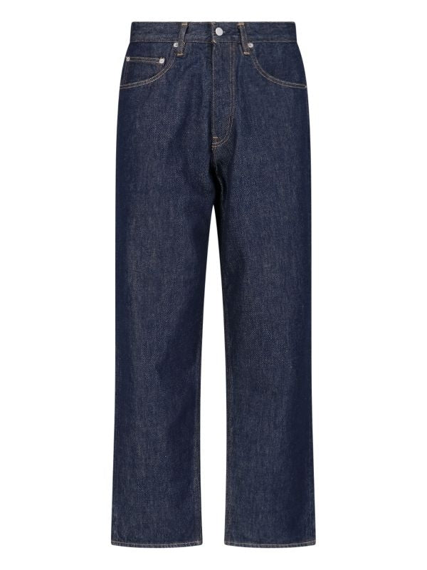 Auralee Hard Twist Wide Blue Denim Pants