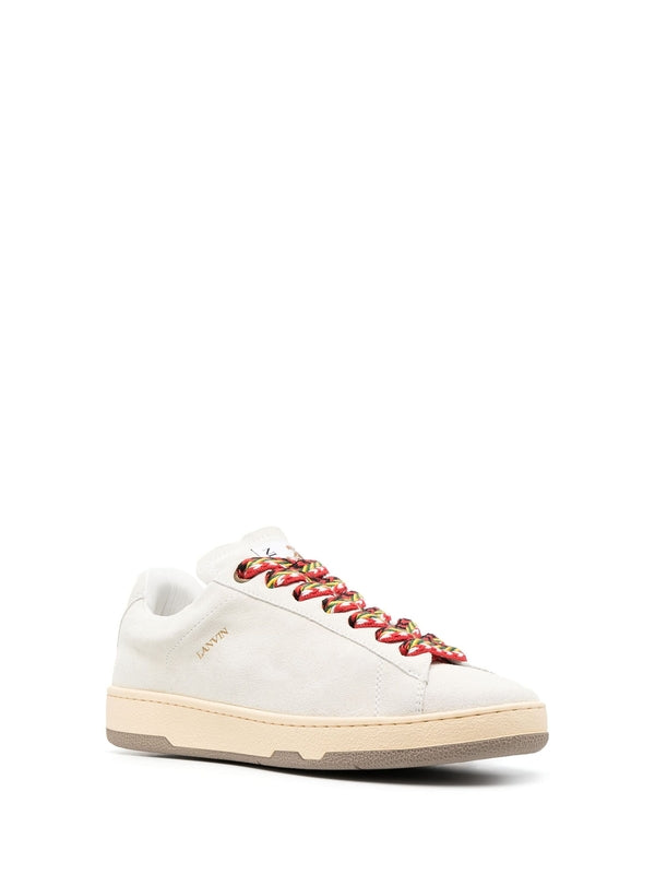 lace-up calfskin low-top sneakers