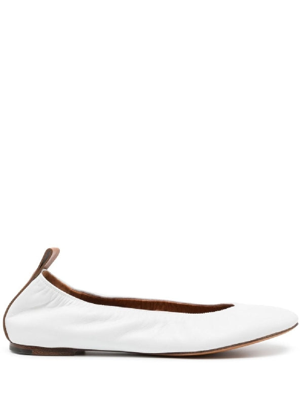 Smooth Leather Ballerina Shoes