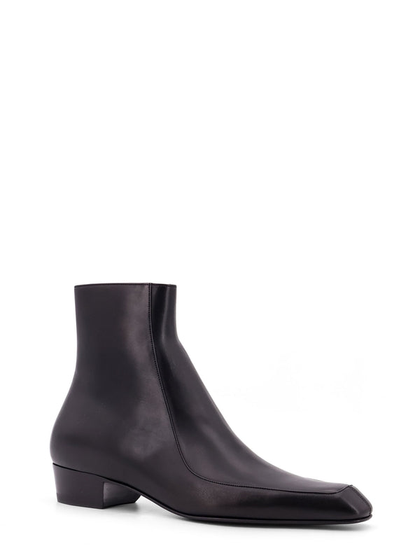 Augustine Zipper Leather Ankle Boots