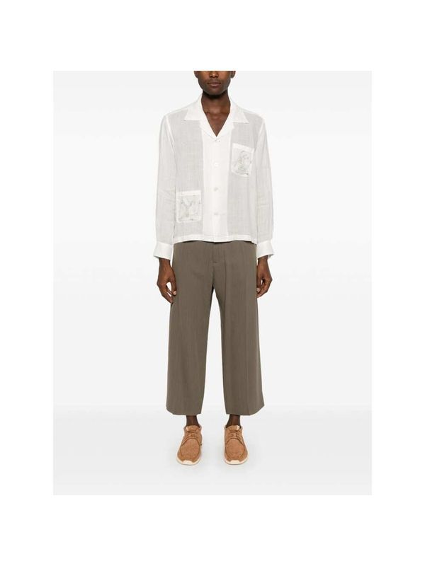 Embroidery Embossing Linen Shirt