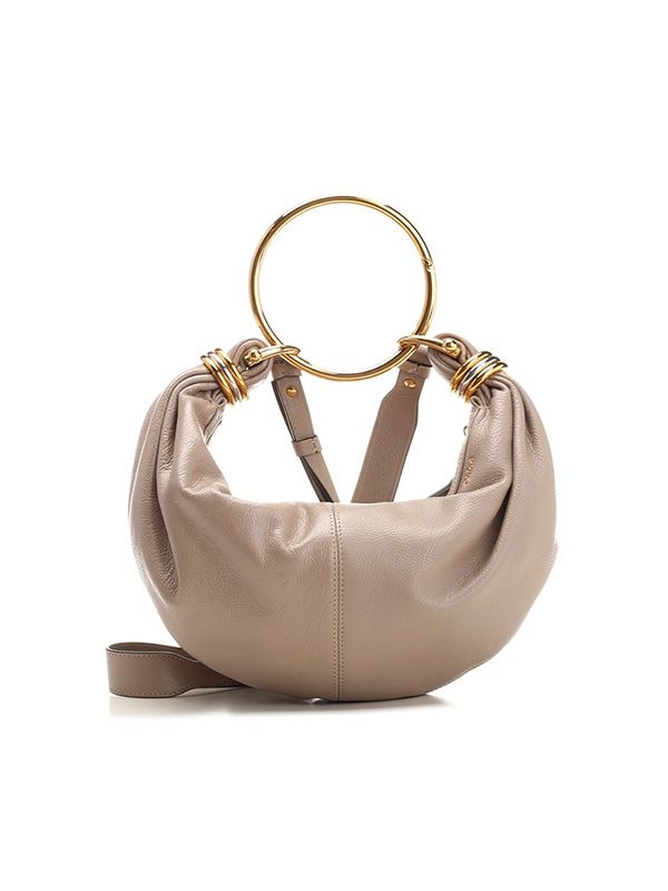 手镯皮革小号手提包