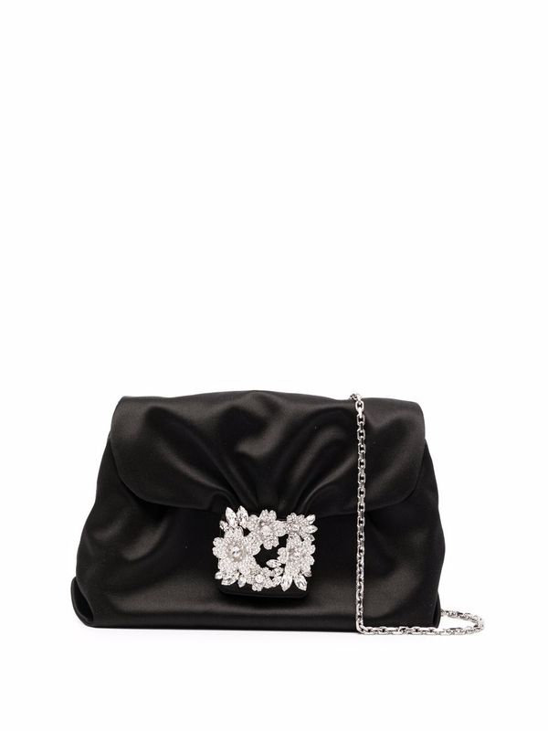 Crystal Buckle
  Satin Clutch Bag