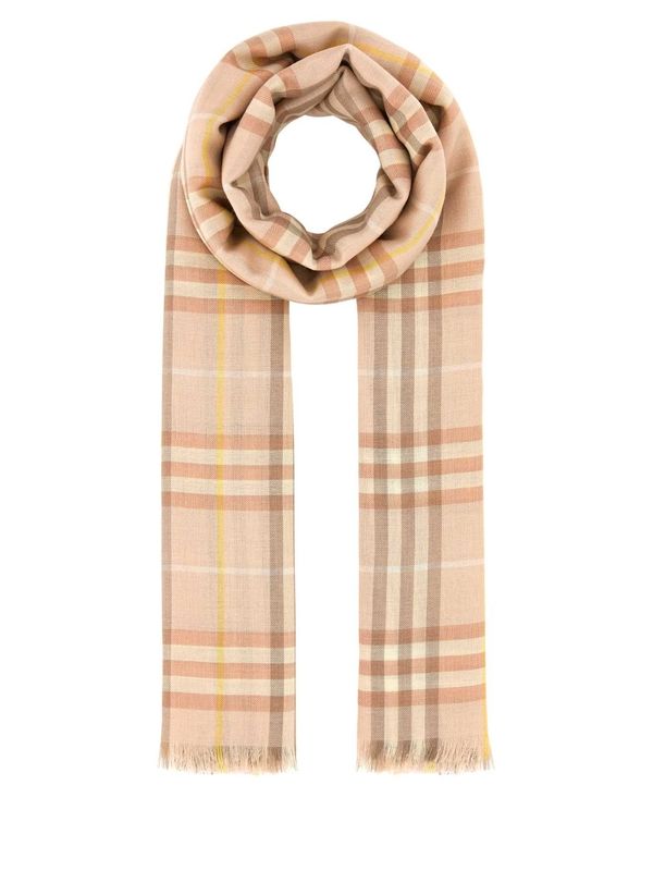 Check Cashmere Silk Muffler