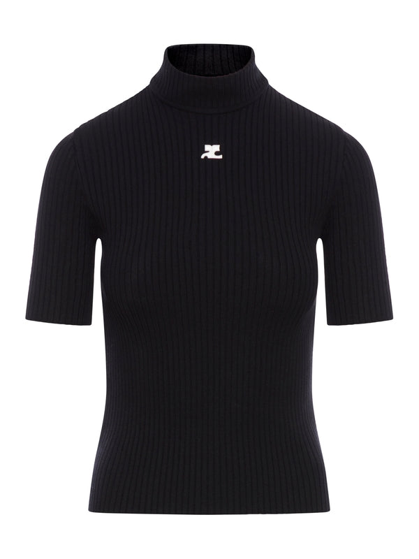 Reedition Logo Ribbed High
  Neck Knit