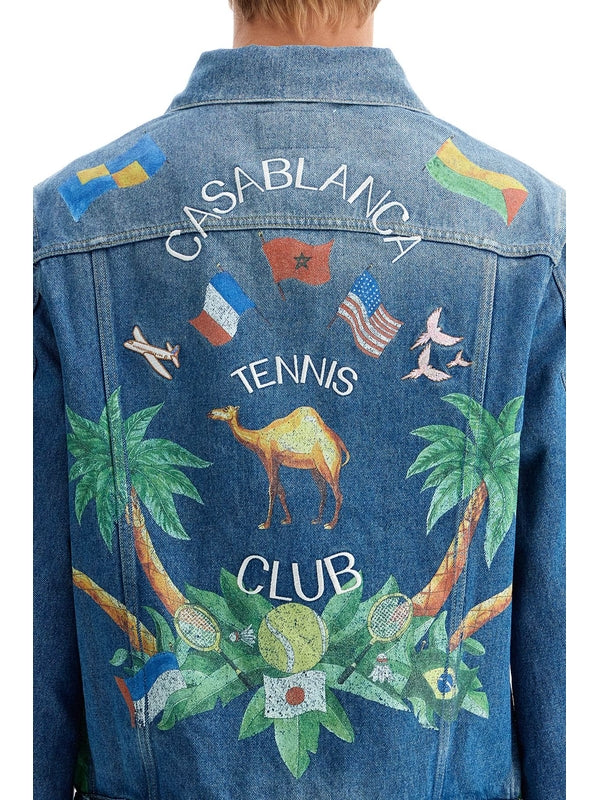 Tennis Club Logo Trucker Jacket