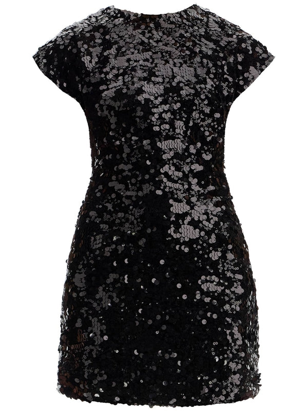 Back Cutout Sequin Mini Dress