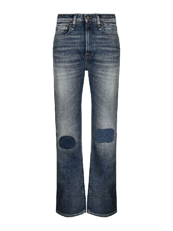 Distressed Detail Denim Pants