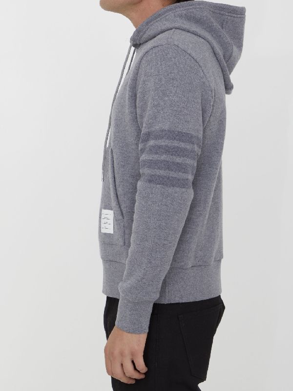 4-Bar Wool Hoodie Knit