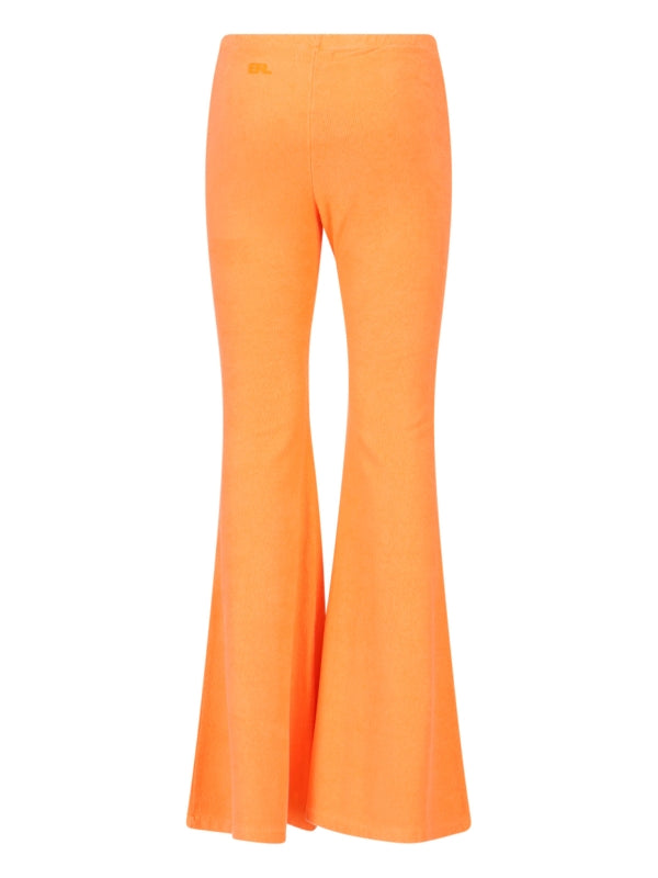 High-Waist Flare Terry Pants