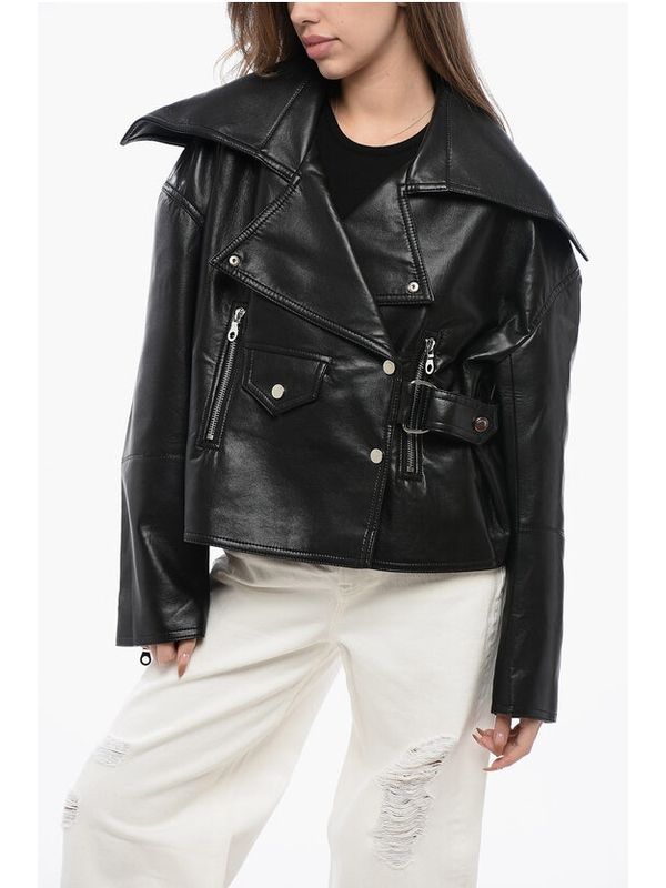 Ado Faux Leather Biker Jacket