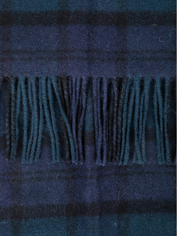 Tartan Check Fringe Lambswool Muffler