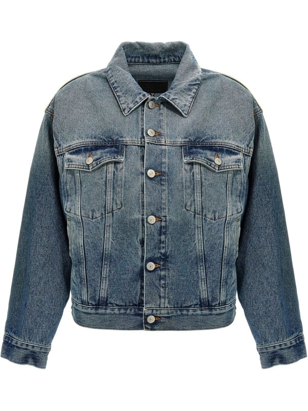 Back Stitch Wash Cotton Denim Trucker Jacket