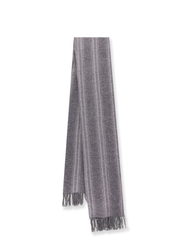 Stripe Fringe Cashmere Blend Scarf