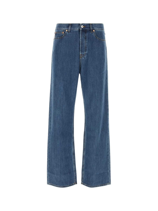 Back Logo Patch Denim Pants