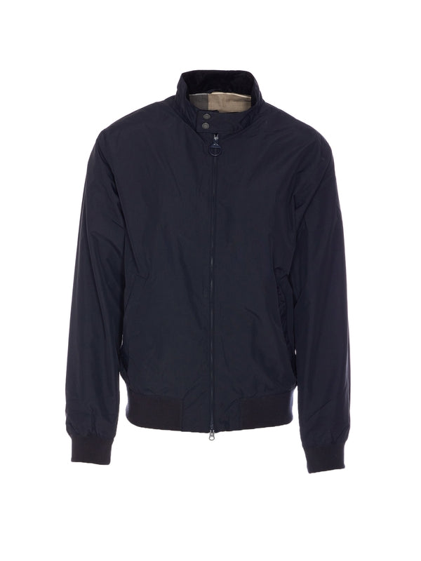 High-Neck Zip-Up Nylon Jacket