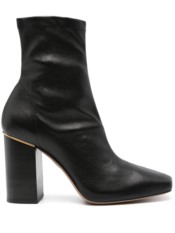 Ambre Leather Ankle Boot Heels