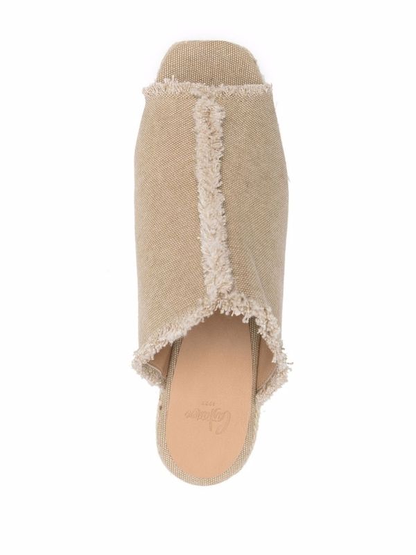 Castañer Beige Wedge Sandals