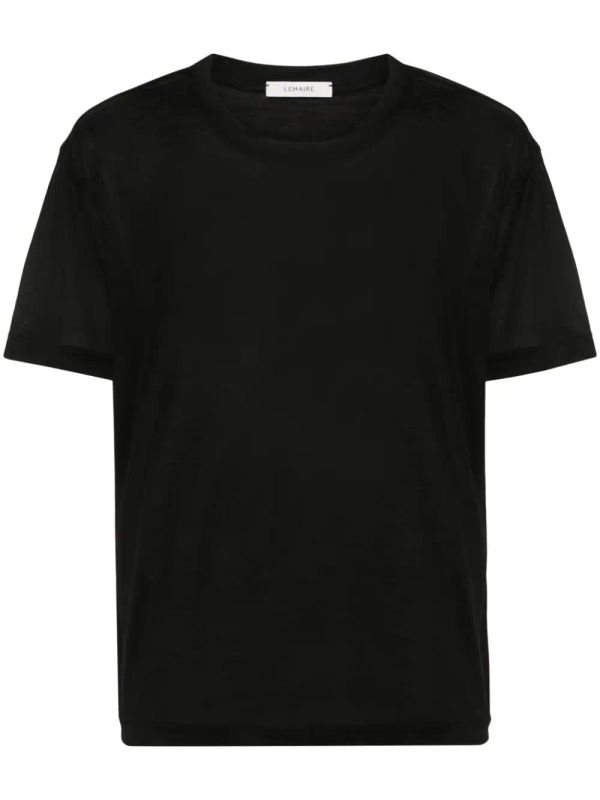 Crew-neck Silk Short-sleeve T-shirt