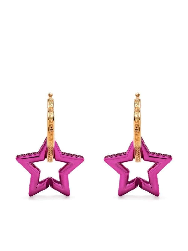 Star Pendant Drop Earrings