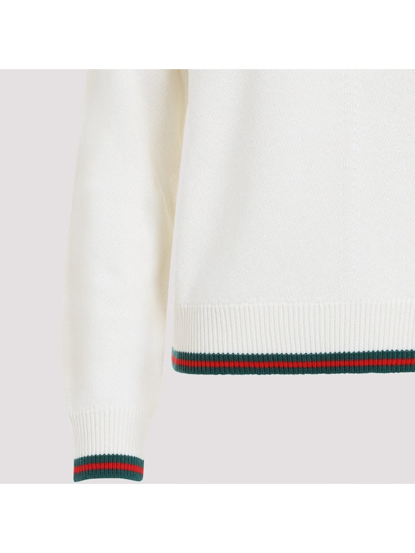 Web Detail Wool Cashmere Knit