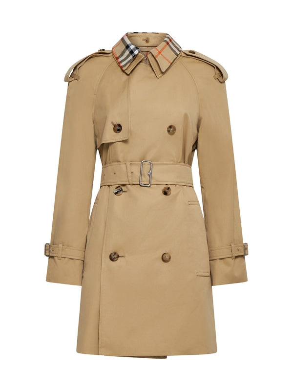 Vintage Check Collar Trench
  Coat